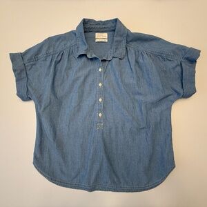 J. Crew Light Blue Chambray Relaxed Shirt L